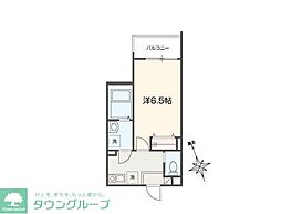 MELLAS小島新田 1Kの間取図画像