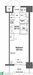 プラウドフラット鶴見1 1Kの間取図画像