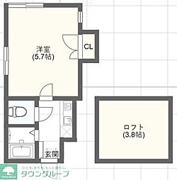 フォレスト 1Kの間取図画像