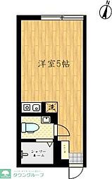 レジデンスパーク川崎 ワンルームの間取図画像