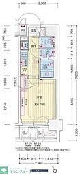プレサンス横浜鶴見中央シュネル 1Kの間取図画像