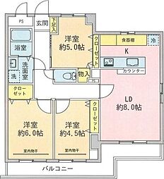ロイヤルハイツ 3LDKの間取図画像