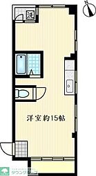 グリーンカストル ワンルームの間取図画像