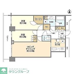 サウザンドシティ1番館 2LDKの間取図画像