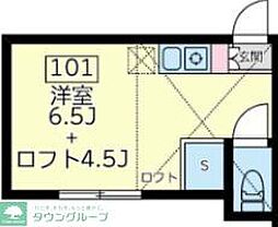 ユナイトステージ塩浜ヴィバーチェ ワンルームの間取図画像