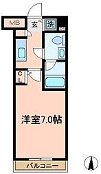 メジャー・ランド横濱鶴見 1Kの間取図画像
