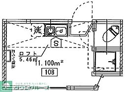 ユナイトあさひマルレーヌ ワンルームの間取図画像