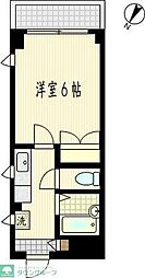 ディアコート青木 1Kの間取図画像