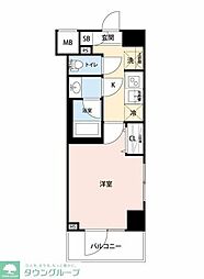 マイナビSTAYネオヴィスタ鶴見リバータウン 1Kの間取図画像