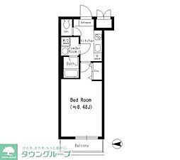 Rebinado・Piso 1Kの間取図画像