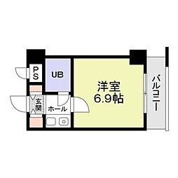 サークビルズ 1Kの間取図画像