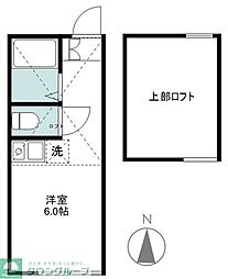 ユナイト上末吉トスカーナの杜 ワンルームの間取図画像