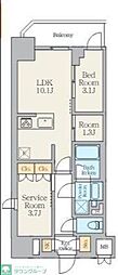 Alivis川崎 2SLDKの間取図画像