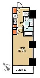 アイル川崎ステーションプラザIsle 1Kの間取図画像