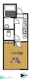 アザーレ・クオン 1Kの間取図画像