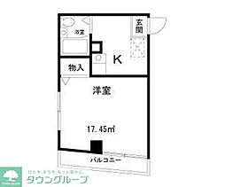 アメニティ成川 ワンルームの間取図画像