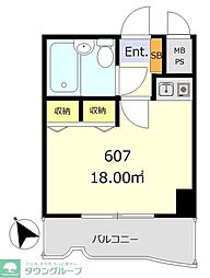 ライオンズプラザ鶴見中央 ワンルームの間取図画像