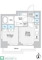 crestkosugisquare 1DKの間取図画像