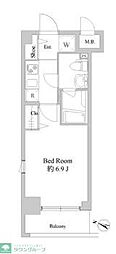 ドゥーエ新川崎 1Kの間取図画像