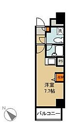 アイル川崎ステーションプラザIsle ワンルームの間取図画像