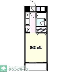 サンパレス 1Kの間取図画像