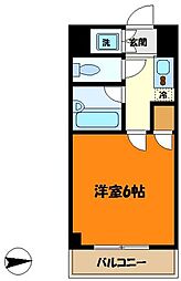 ルーブル武蔵小杉参番館 1Kの間取図画像