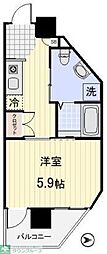 プロスペクト武蔵新城 ワンルームの間取図画像