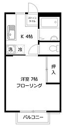 グランドハイツ 1Kの間取図画像