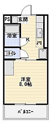 マンションエタニティー 1DKの間取図画像