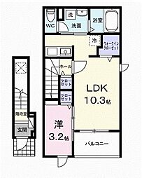 ヒカルサ佐久猿久保I 1LDKの間取図画像