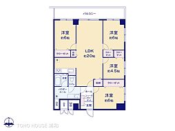 フジタ北浦和マンション 4LDKの間取図画像