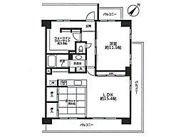 モンセーヌ大宮 1LDKの間取図画像