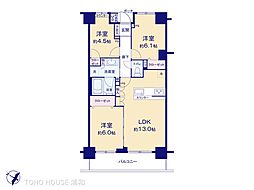 藤和シティホームズ戸田 3LDKの間取図画像
