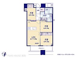 サウスゲートタワー川口 3LDKの間取図画像