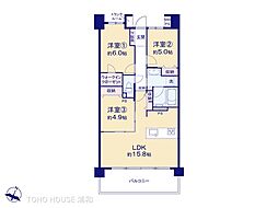 イニシア南浦和 3LDKの間取図画像