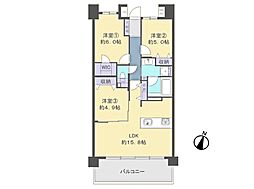 イニシア南浦和 3LDKの間取図画像