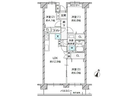 【間取り図面】4LDK 65.45m2