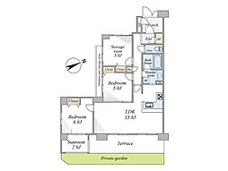アドグランデ大宮宮原 2SLDKの間取図画像