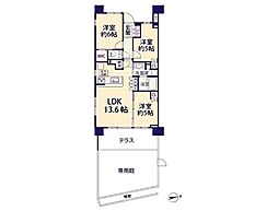 シティハウス蕨レジデンス 3LDKの間取図画像