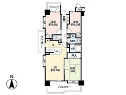 川口第3ローヤルコーポ 3DKの間取図画像