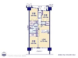 ビィオルド戸田公園 3LDKの間取図画像