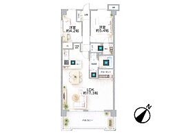 朝日パリオ戸田公園 2LDKの間取図画像