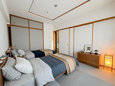 たっぷりの収納付きです。来客用のお部屋としても最適です。