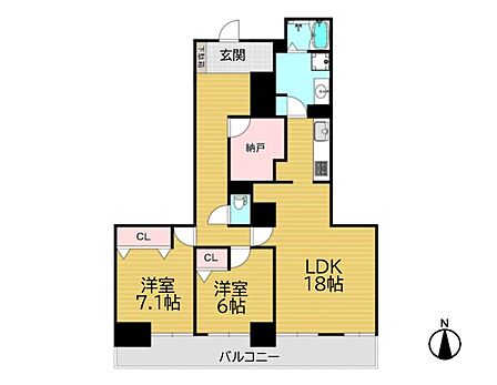 2LDK 間取り