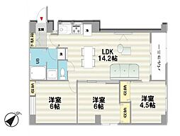 ワラビスカイハイツ 3LDKの間取図画像
