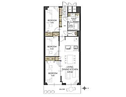 グランドシティ大宮EASTTOWER 3LDKの間取図画像