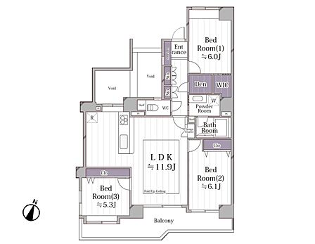【間取り】3LDK+WIC