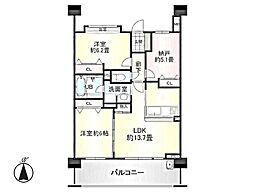 コスモシティ戸田グランキューブ 2SLDKの間取図画像