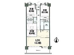 ライオンズステージ浦和 3LDKの間取図画像