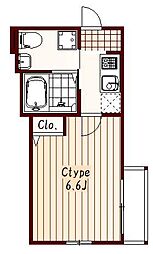 Espaisi楓 2階1Kの間取り